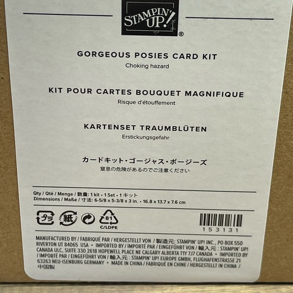 Card Class Gorgeous Posies Kit (16 Cards) by Stampin Up! *Retired* - Picture 5 of 5